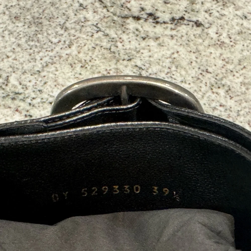 Saint Laurent Black Joplin 105 Buckle Boots Sz 39.5 - Picture 5 of 9